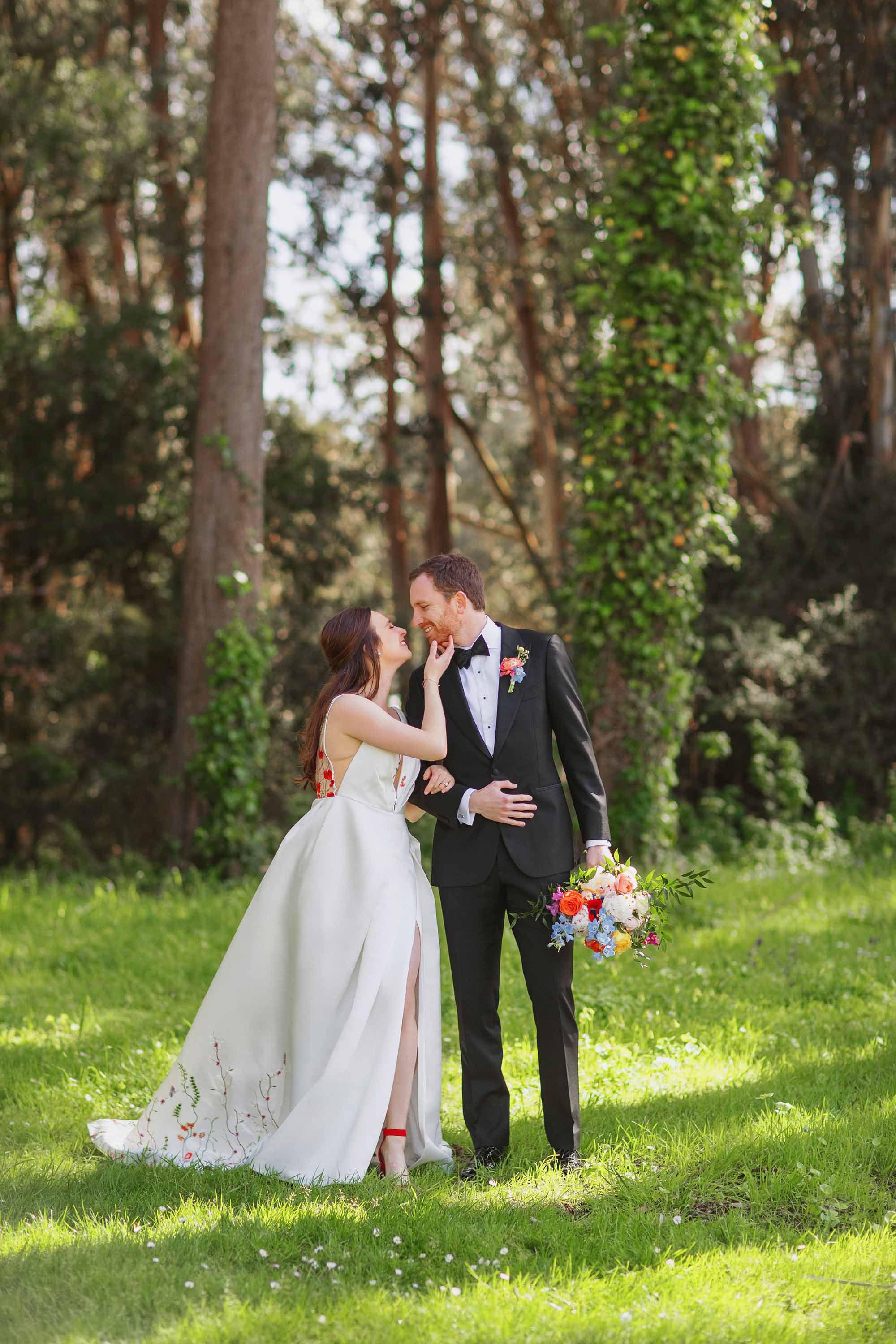 Bride and groom portraits right after their first look. Credit: Love Knot Photography by Isaac Klotz