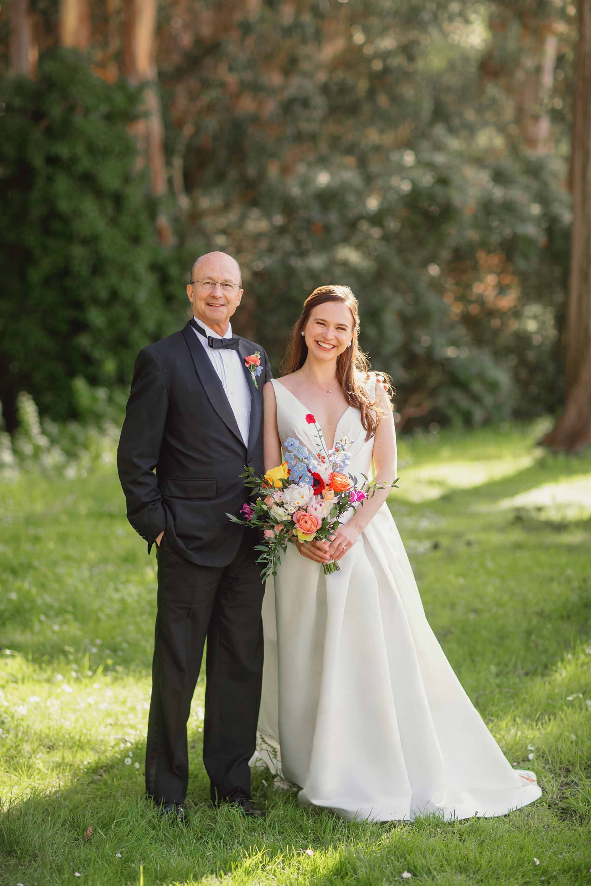 Wedding portrait of bride and her father. Credit: Love Knot Photography by Isaac Klotz