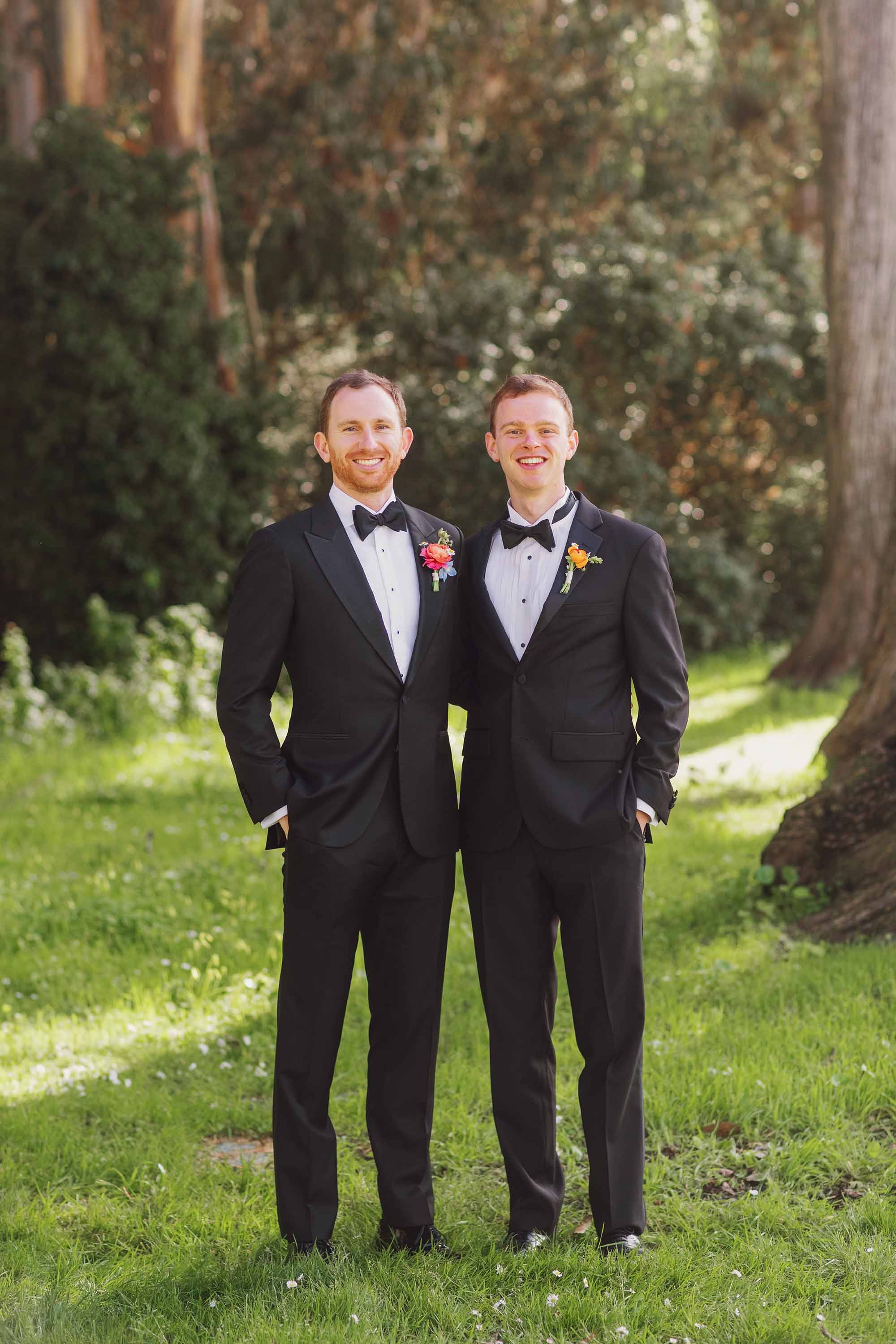 Groom and his brother before the wedding ceremony. Credit: Love Knot Photography by Isaac Klotz