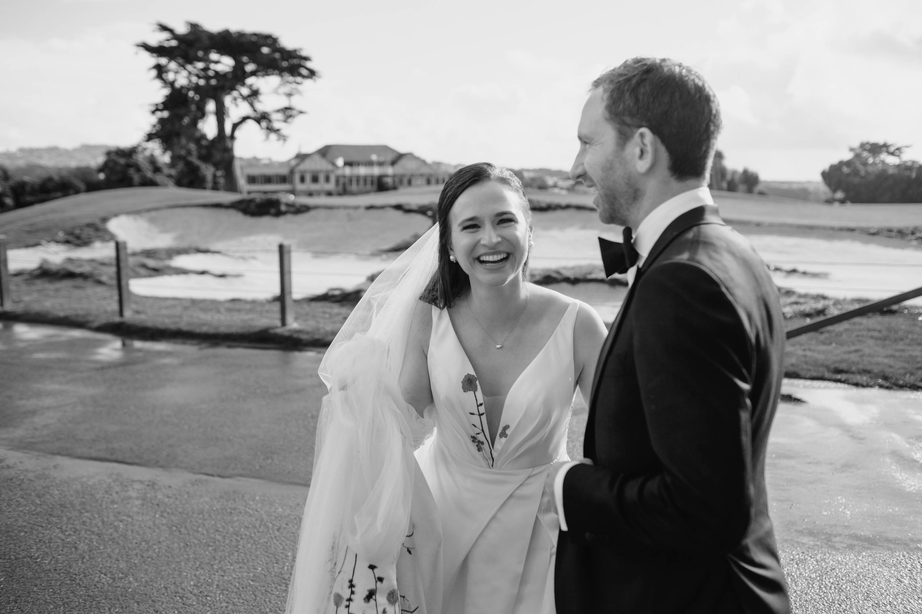 The bride and groom share this wonderful candid moment post ceremony in SF. Credit: Love Knot Photography by Isaac Klotz