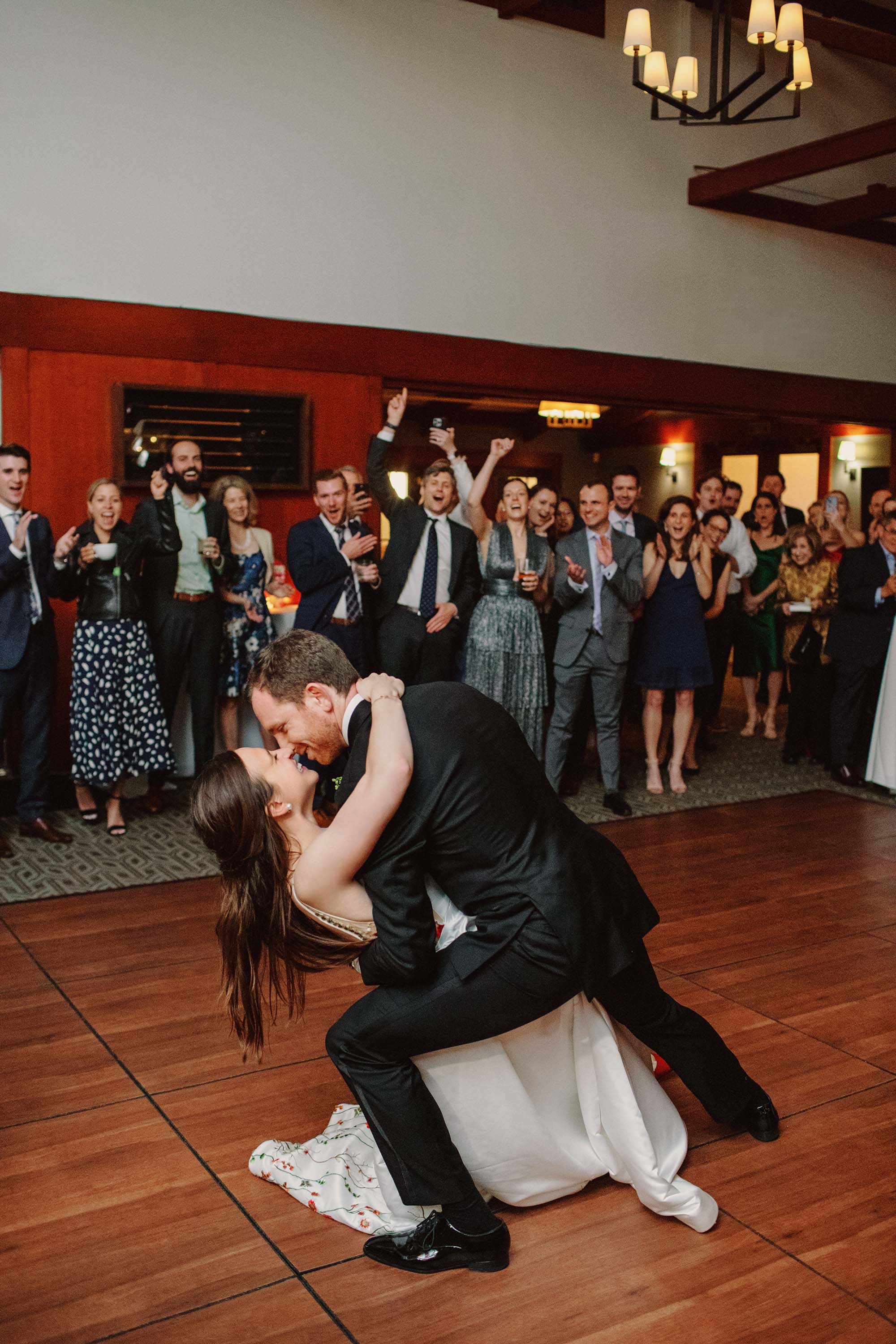 Wedding reception photo of the first dance. Credit: Love Knot Photography by Isaac Klotz