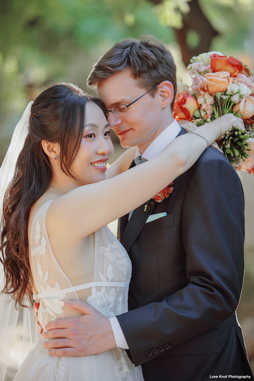 wedding portrait of bride and groom by Love Knot Photography
