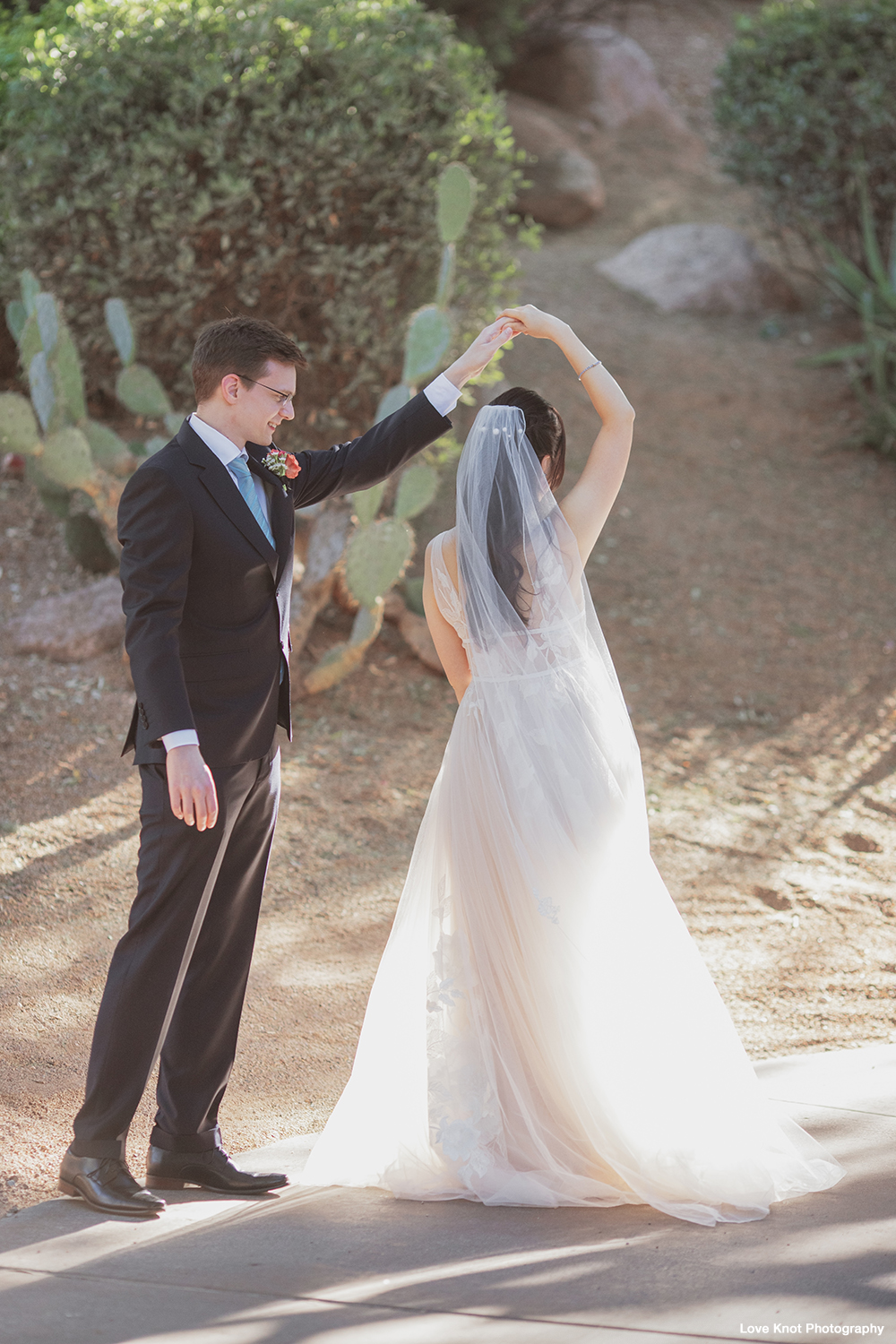 gorgeous first look on wedding day
