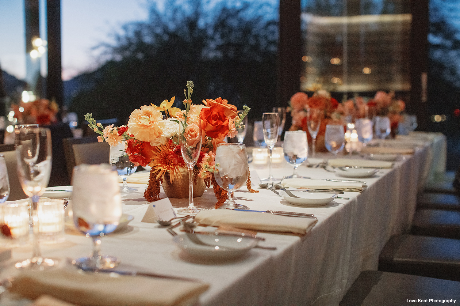 wedding reception setup