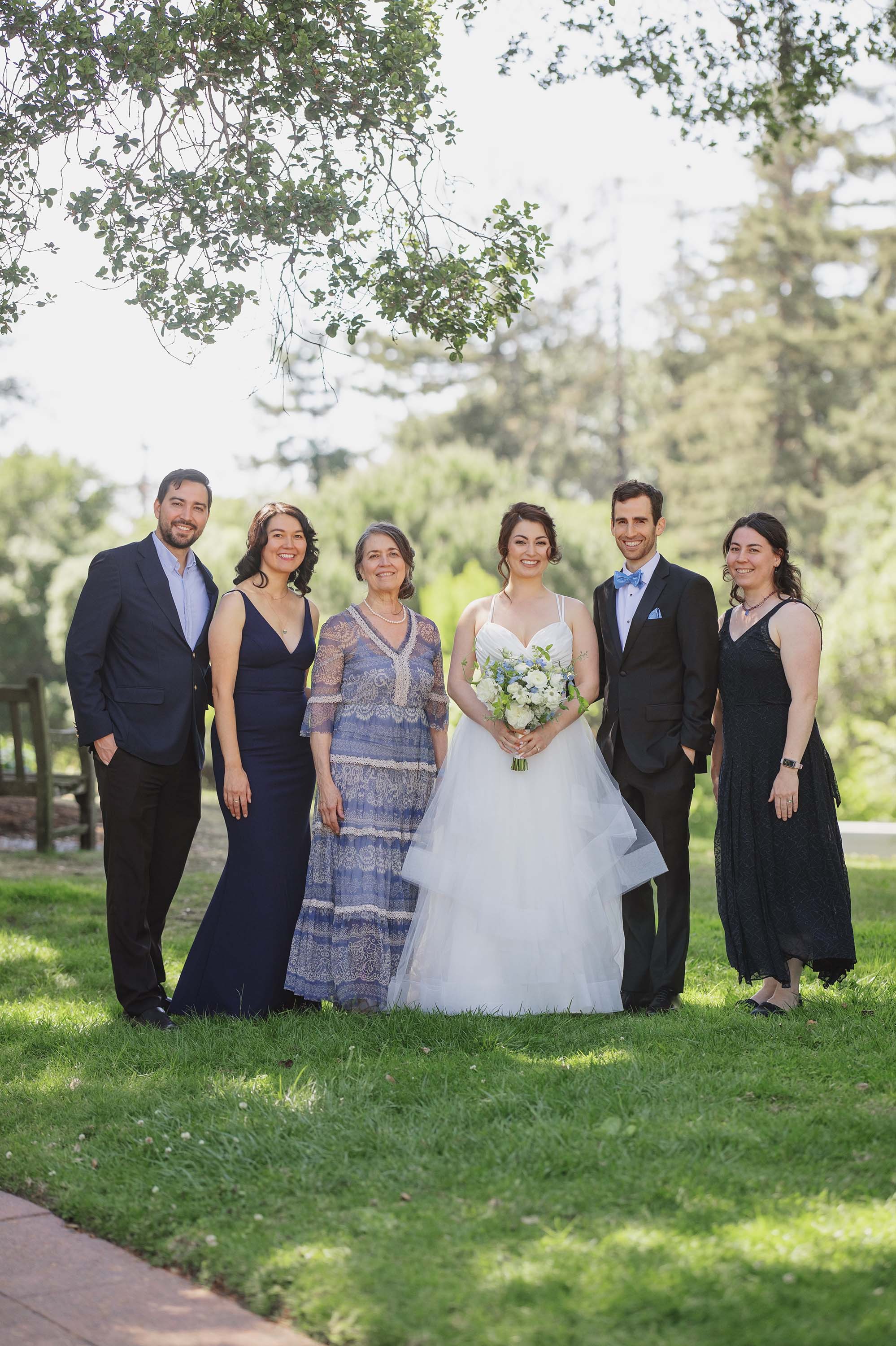 wedding family portrait at Piedmont Community Center
