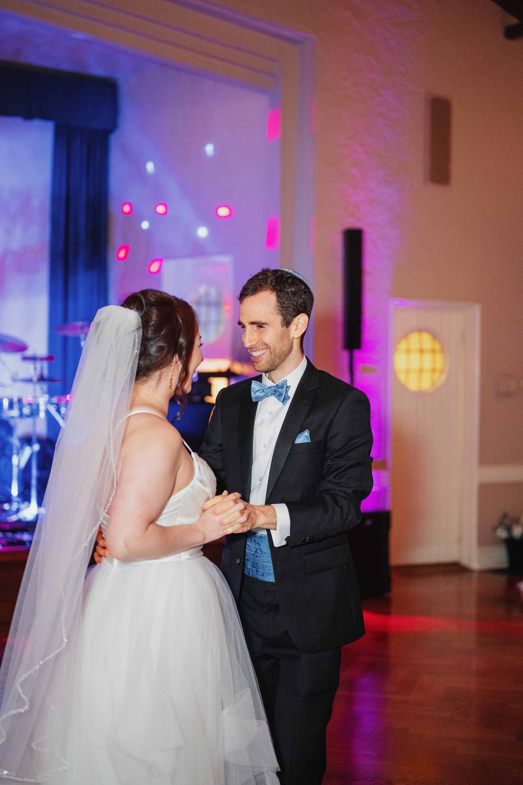 gorgeous moment with bride and groom during first dance